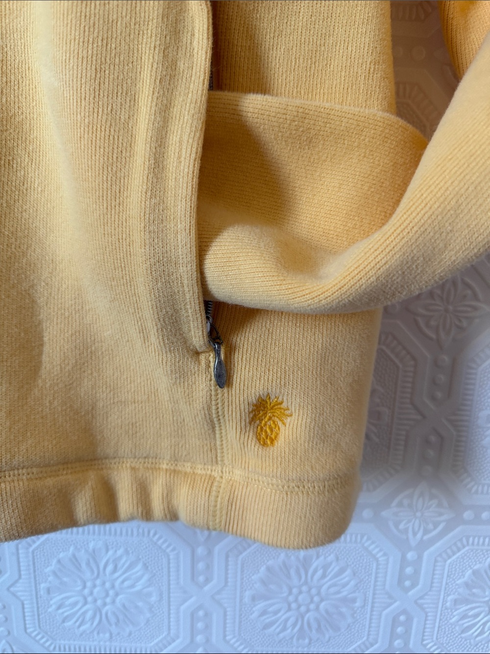 SOLD ⬇️⭐️ Tommy Bahama Women’s Pale Yellow Full-Zip Sweater Jacket Size L - Picture 6 of 8